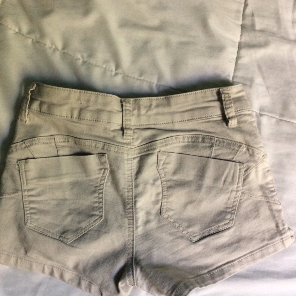beige shorts